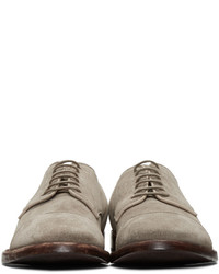 Серые замшевые туфли дерби от Officine Creative