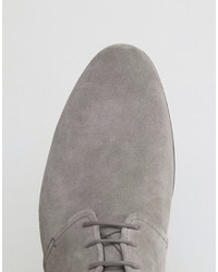 Серые замшевые туфли дерби от Hugo Boss