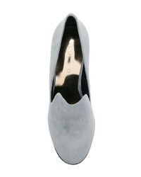 Серые замшевые туфли с украшением от Luis Onofre