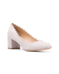 Серые замшевые туфли от Chloé