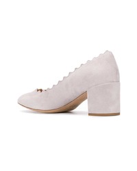 Серые замшевые туфли от Chloé