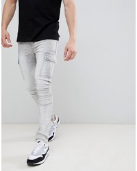 Мужские серые зауженные джинсы от ASOS DESIGN