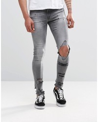Мужские серые зауженные джинсы от Asos