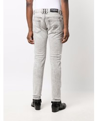 Мужские серые зауженные джинсы от Balmain