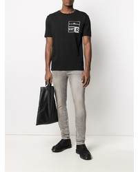 Мужские серые зауженные джинсы от John Richmond