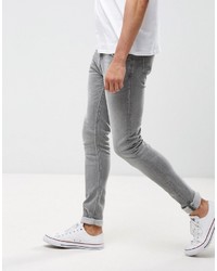 Мужские серые зауженные джинсы от Nudie Jeans