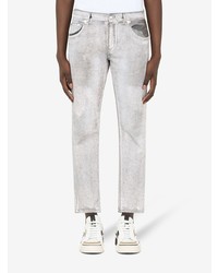 Мужские серые зауженные джинсы от Dolce & Gabbana