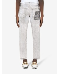Мужские серые зауженные джинсы от Dolce & Gabbana
