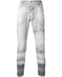 Мужские серые зауженные джинсы от DSQUARED2