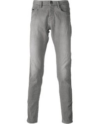 Мужские серые зауженные джинсы от Emporio Armani