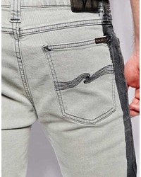 Мужские серые зауженные джинсы от Nudie Jeans