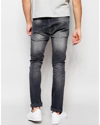 Мужские серые зауженные джинсы от Jack and Jones