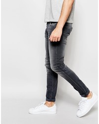 Мужские серые зауженные джинсы от Jack and Jones