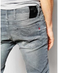 Мужские серые зауженные джинсы от Replay