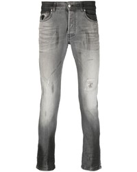 Мужские серые зауженные джинсы от John Richmond