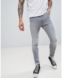 Мужские серые зауженные джинсы от LDN DNM