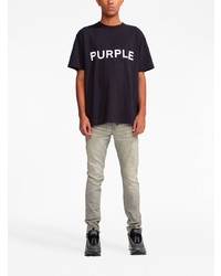 Мужские серые зауженные джинсы от purple brand