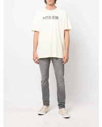 Мужские серые зауженные джинсы от Ksubi