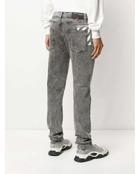 Мужские серые зауженные джинсы от Off-White