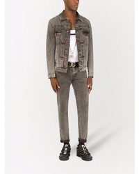 Мужские серые зауженные джинсы от Dolce & Gabbana