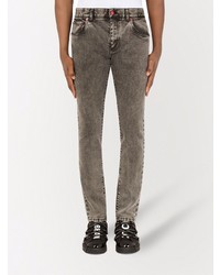 Мужские серые зауженные джинсы от Dolce & Gabbana