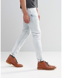 Мужские серые зауженные джинсы от Nudie Jeans