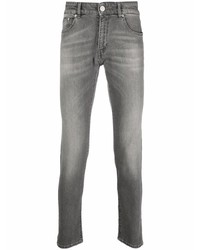 Мужские серые зауженные джинсы от Pt01