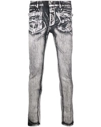 Мужские серые зауженные джинсы от Rick Owens