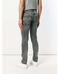 Мужские серые зауженные джинсы от Pierre Balmain