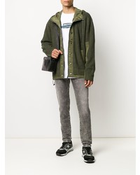 Мужские серые зауженные джинсы от Diesel