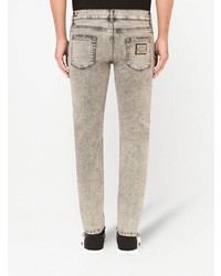 Мужские серые зауженные джинсы от Dolce & Gabbana