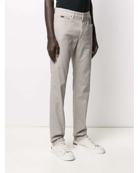 Мужские серые зауженные джинсы от Z Zegna