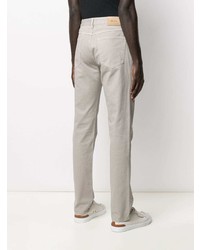 Мужские серые зауженные джинсы от Z Zegna