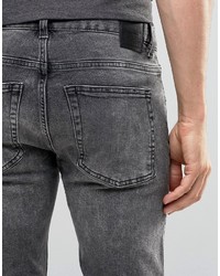 Мужские серые зауженные джинсы от Weekday