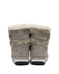 Женские серые зимние ботинки от Yves Salomon