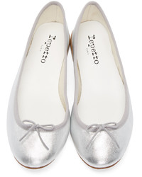 Серые кожаные балетки от Repetto