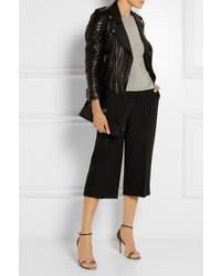 Серые кожаные босоножки на каблуке от Alexander McQueen