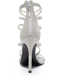 Женские серые кожаные босоножки от Stuart Weitzman