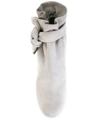 Серые кожаные ботильоны от Nicholas Kirkwood