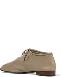 Серые кожаные ботильоны от Martiniano