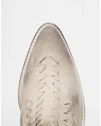 Серые кожаные ботильоны от Free People