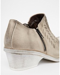 Серые кожаные ботильоны от Free People