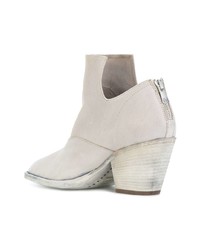 Серые кожаные ботильоны от Officine Creative