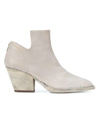 Серые кожаные ботильоны от Officine Creative