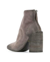 Серые кожаные ботильоны от Marsèll