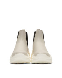 Мужские серые кожаные ботинки челси от Tibi