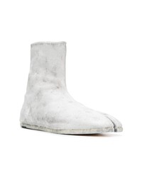 Мужские серые кожаные ботинки челси от Maison Margiela