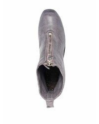 Мужские серые кожаные ботинки челси от Guidi