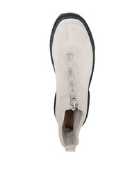 Мужские серые кожаные ботинки челси от Guidi