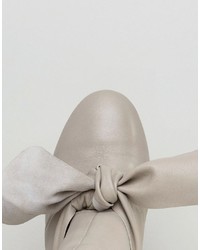 Женские серые кожаные ботинки от Asos